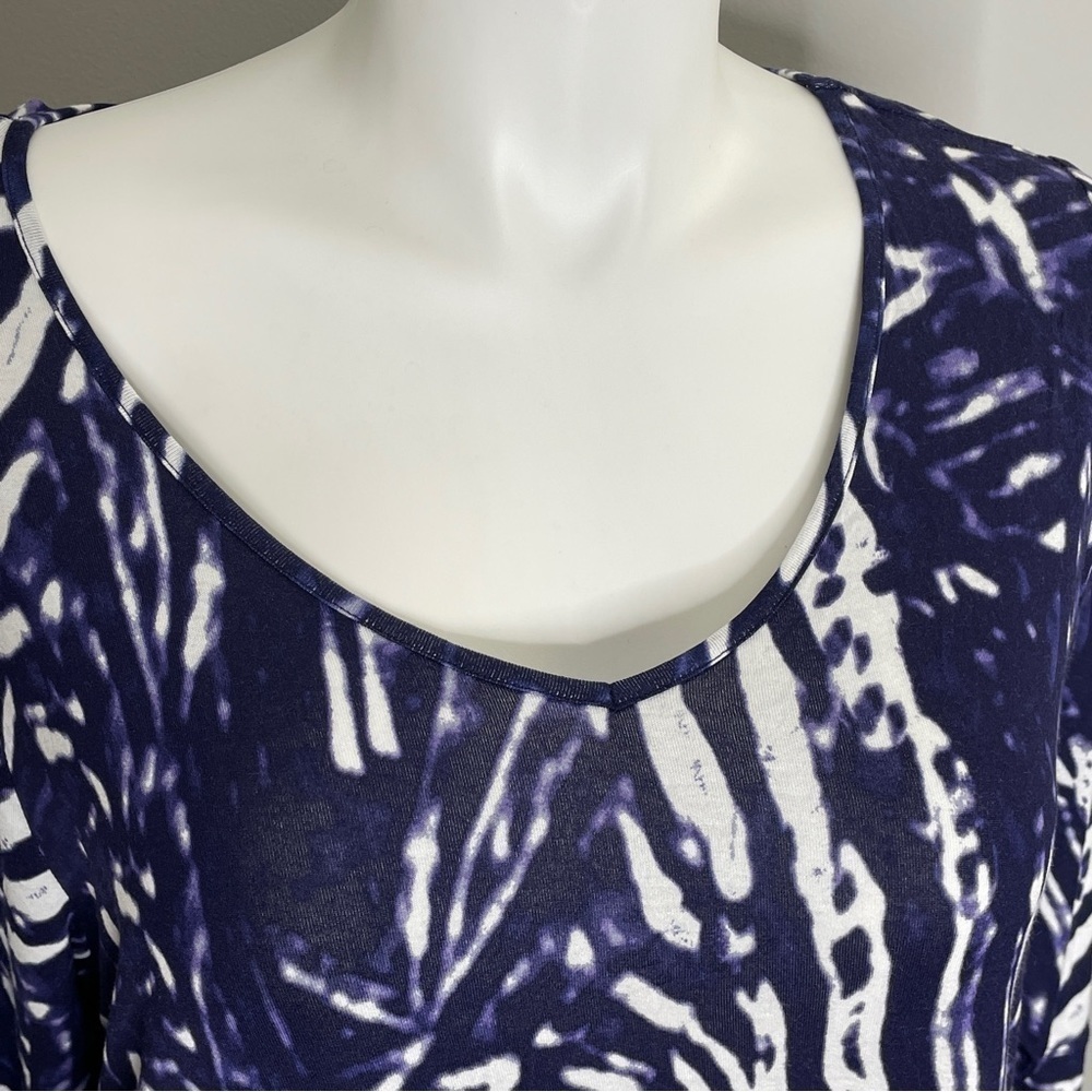Kenar plus dark blue and white tie dye tunic NWT 2X - Picture 4 of 6